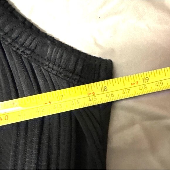 Shein Curve Black Ribbed Sleeveless Bodysuit W/ Snap Closure 2XL Polyester Blend - Picture 7 of 8
